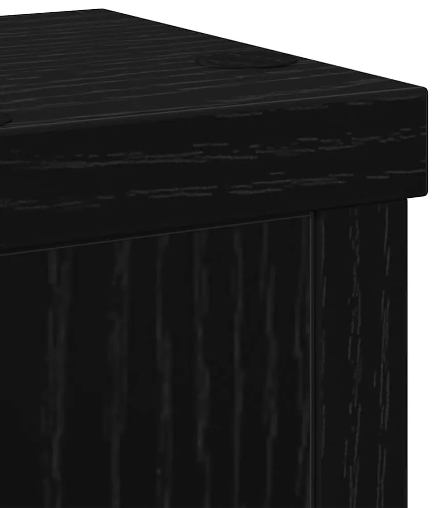 Suportes para Plantas 2 pcs Carvalho Preto 10x10x18 cm Madeira Revesti