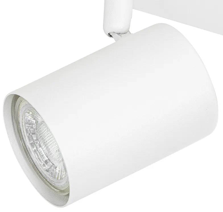Plafon moderno branco 3-luzes ajustável retangular - Jeana Moderno