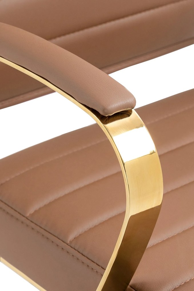 Cadeira de Escritório Havana Couro sintético castanho claro