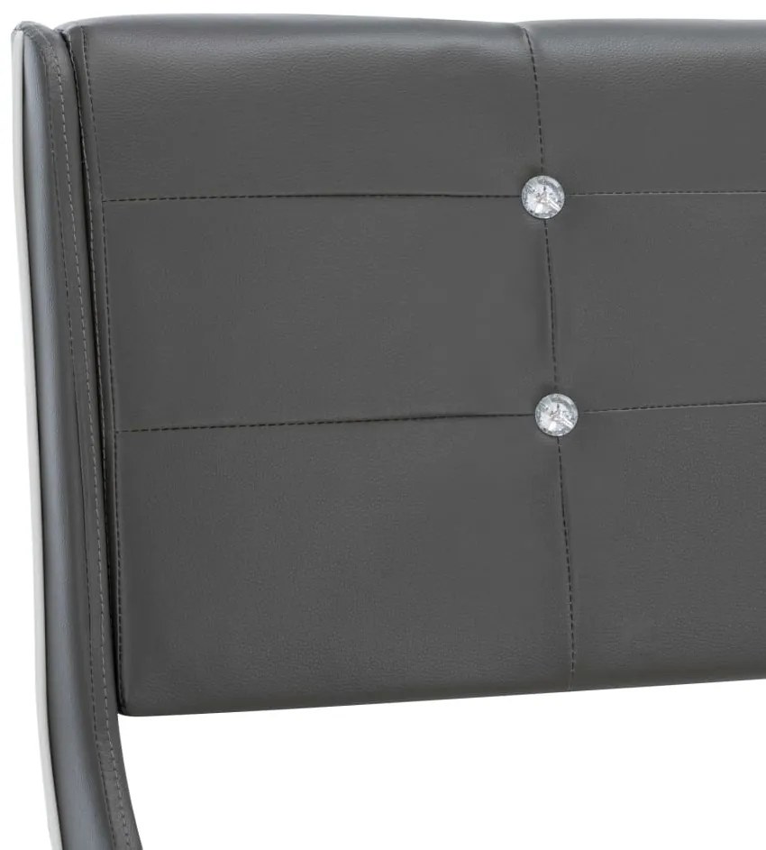 Estrutura de cama 180x200 cm couro artificial cinzento