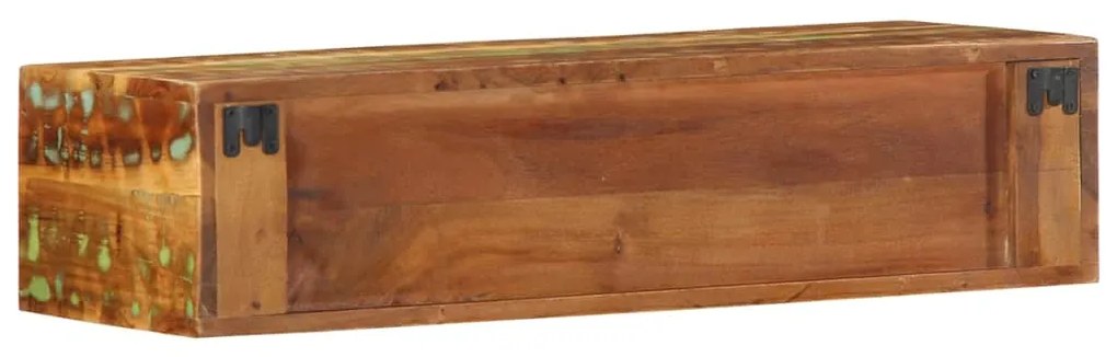 Armário de TV para parede 80x30x19 cm madeira recuperada maciça