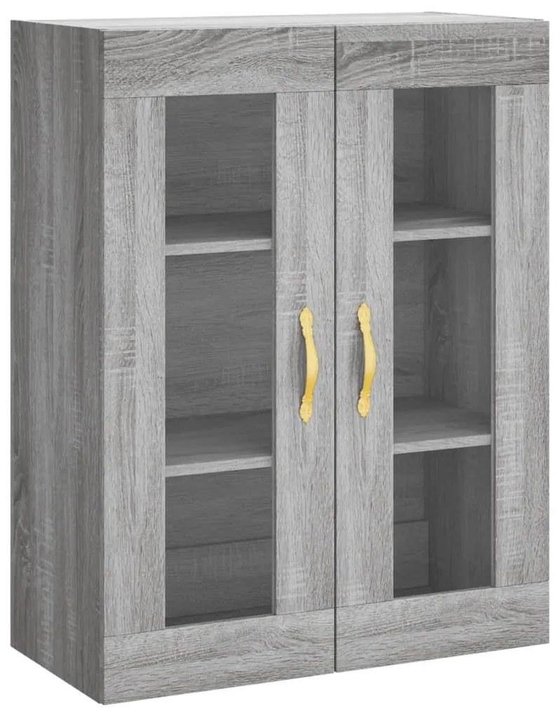 Armário alto 69,5x34x180 cm derivados de madeira sonoma cinza