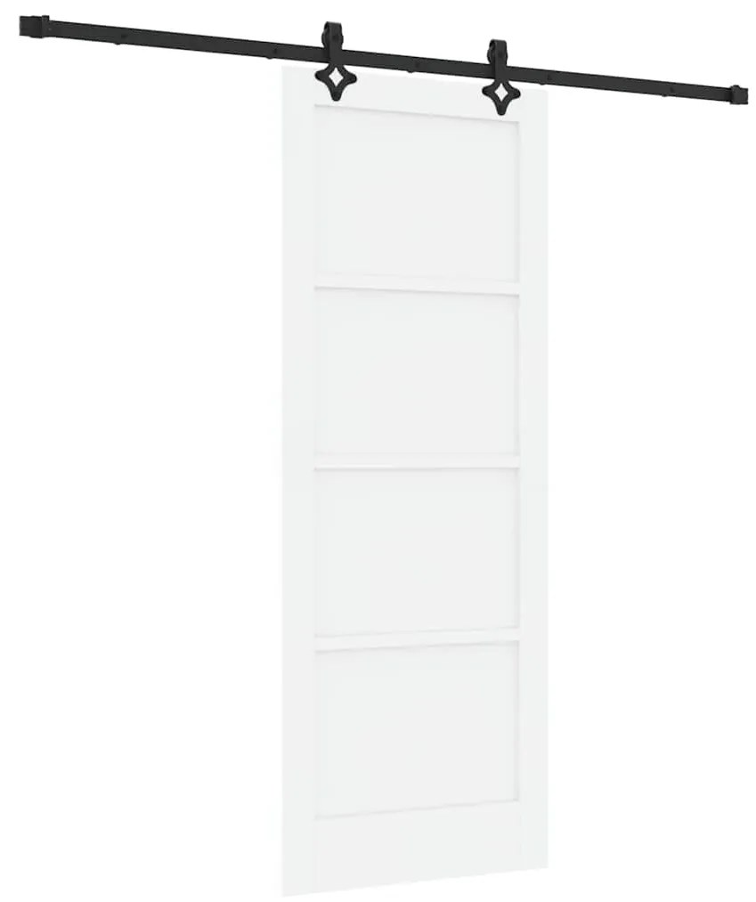 Porta Deslizante com Conjunto de Hardware 'ORKDAL'de Madeira Sólida de