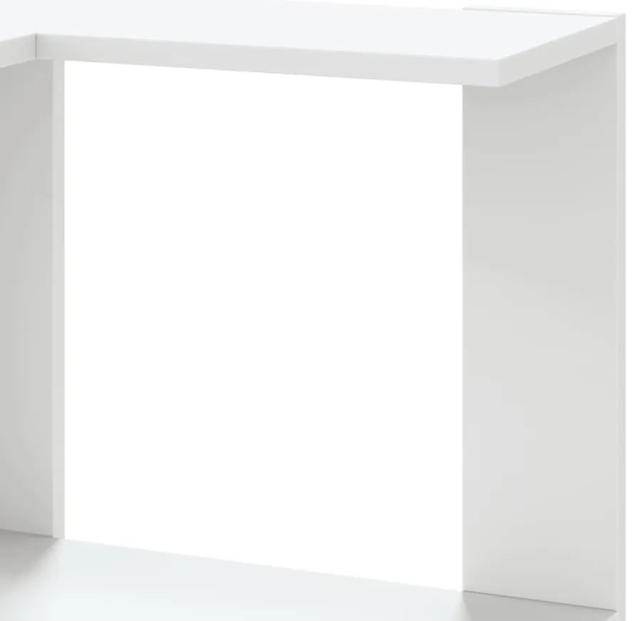 Estante canto 5 prateleiras 50x50x179 cm deriv. madeira branco