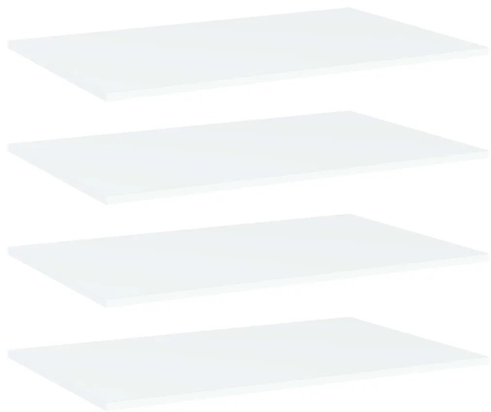 vidaXL Prateleiras para estante 4 pcs 80x50x1,5cm contraplacado branco