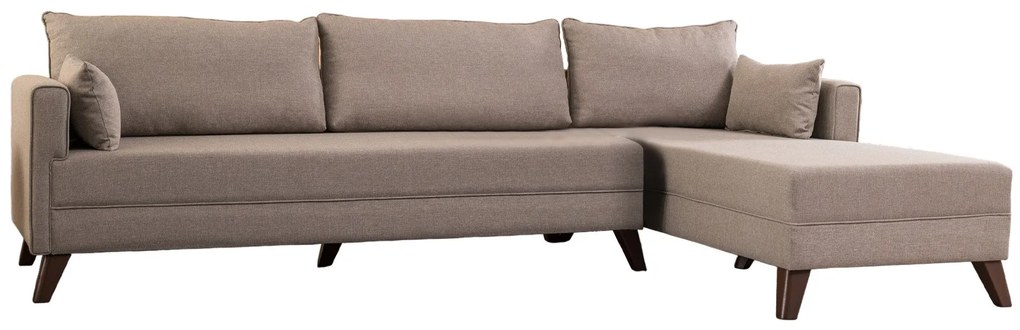 Sofá de Canto Bella – Creme – 275 cm x 85 cm x 165 cm