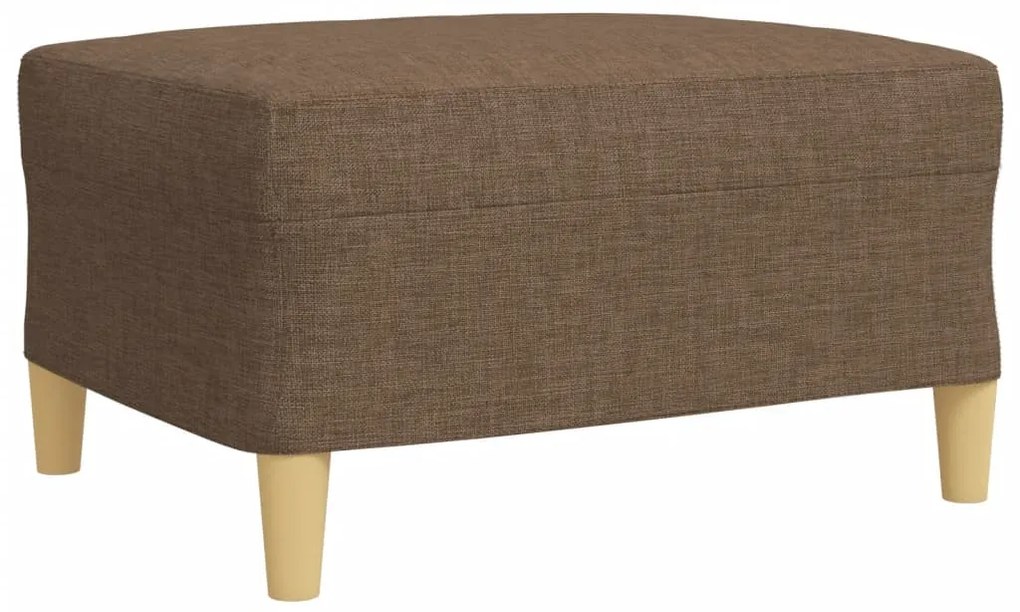 4 pcs conjunto de sofás c/ almofadas/apoio pés tecido castanho