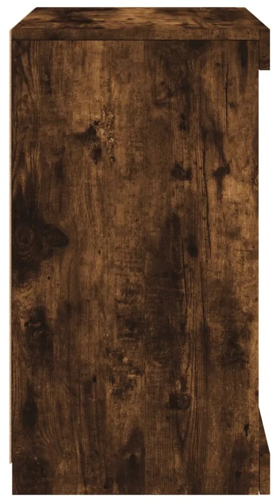 Aparador com luzes LED 41x37x67 cm carvalho fumado