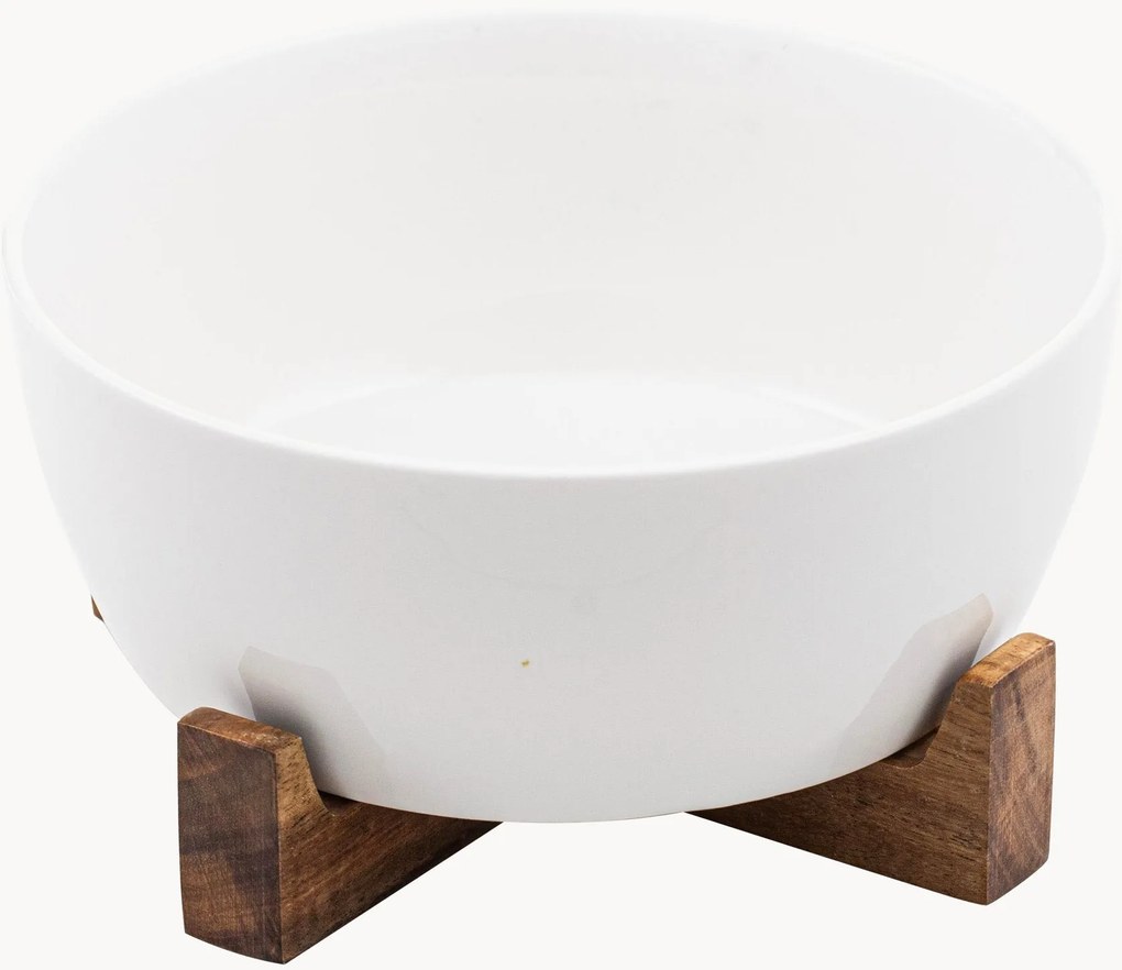 Taça de servir em porcelana com suporte Alto