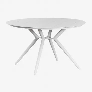 Round Aluminum Dining Table Valerie Verde Azeitona Intenso & Ø125 Cm - Sklum