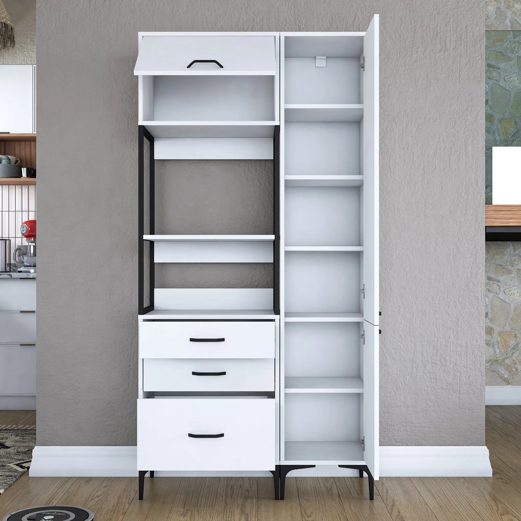 Armário Multiusos JE143 – Branco – 100x198,6x40 cm