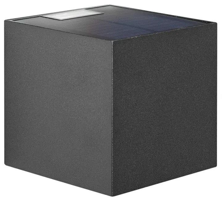 Candeeiro de Parede Exterior Preto Incl. LED 2-Luzes IP65 Solar - Charlene Moderno