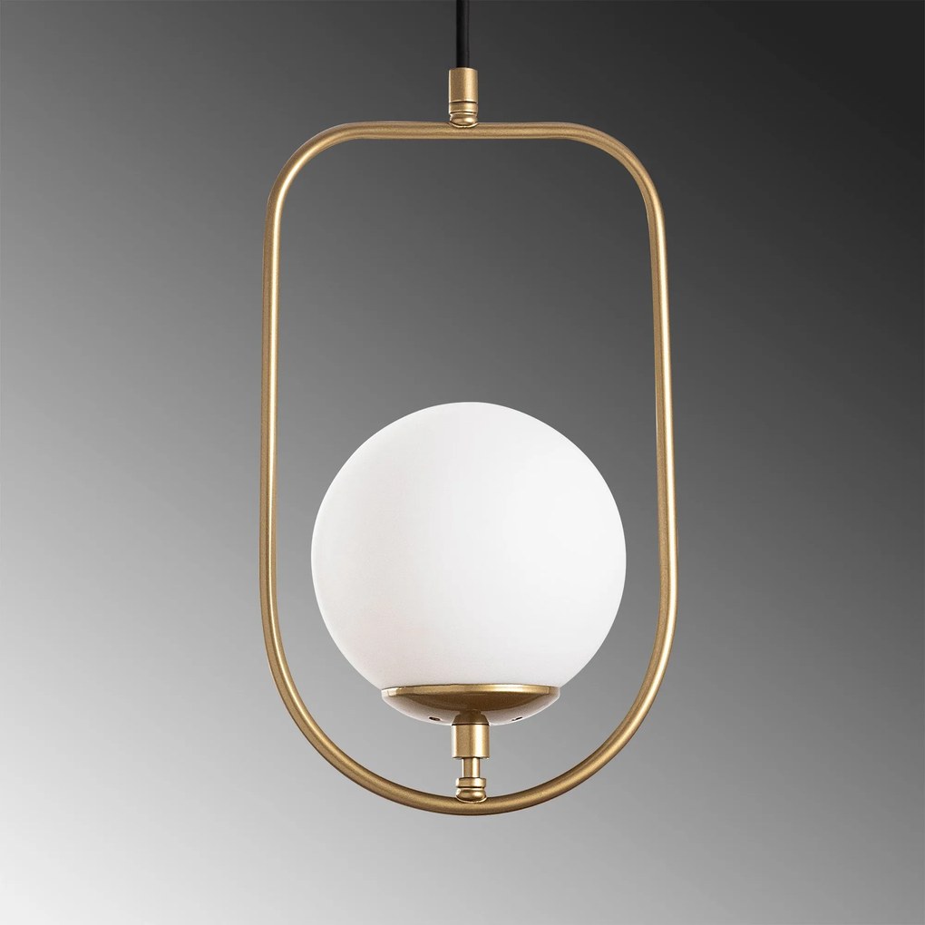 Candeeiro Suspenso Skew – Dourado – 20x171x15 cm