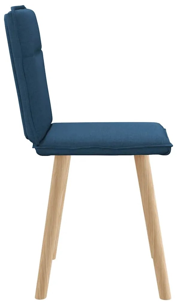 Cadeiras de jantar 2 pcs tecido azul