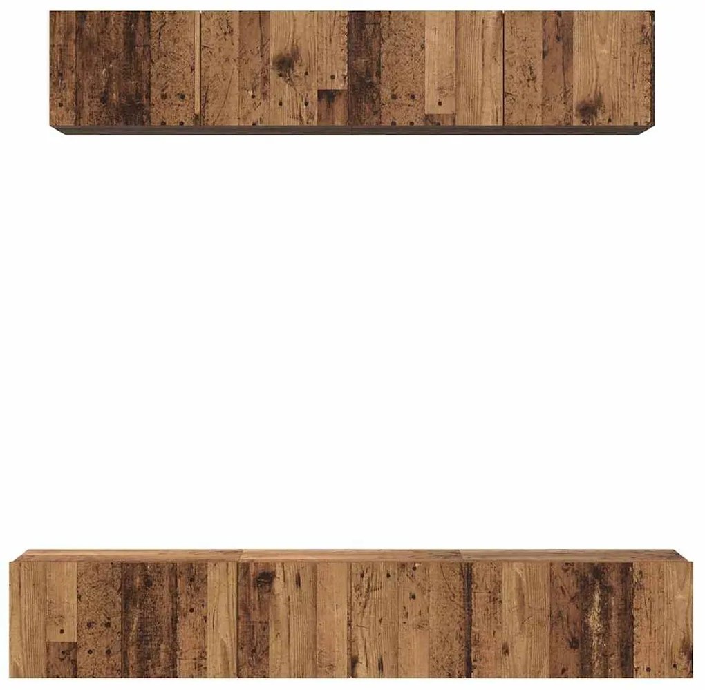 Conjunto de móvel de TV 5 pcs Madeira antiga Standard Médio