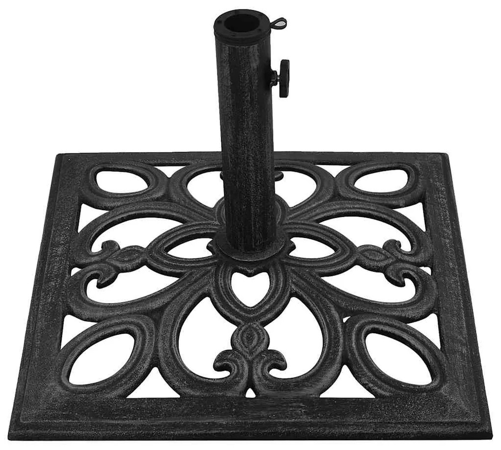 Base para guarda-sol ferro fundido 47x47x33 cm preto