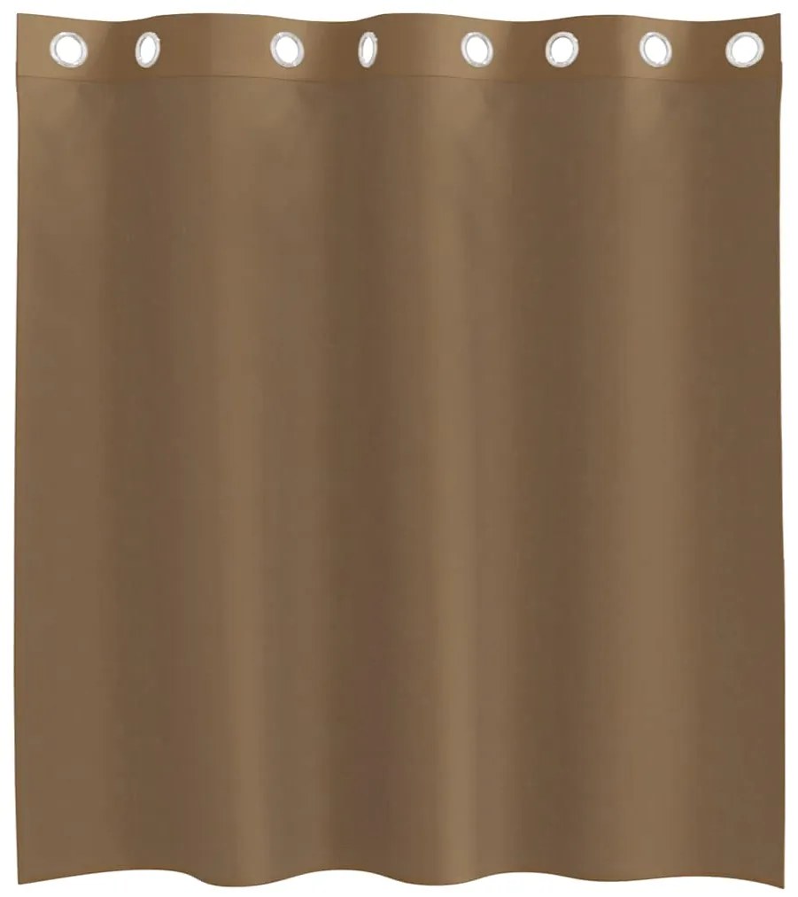 Cortinas de voile com ilhós 2 pcs castanho-claro