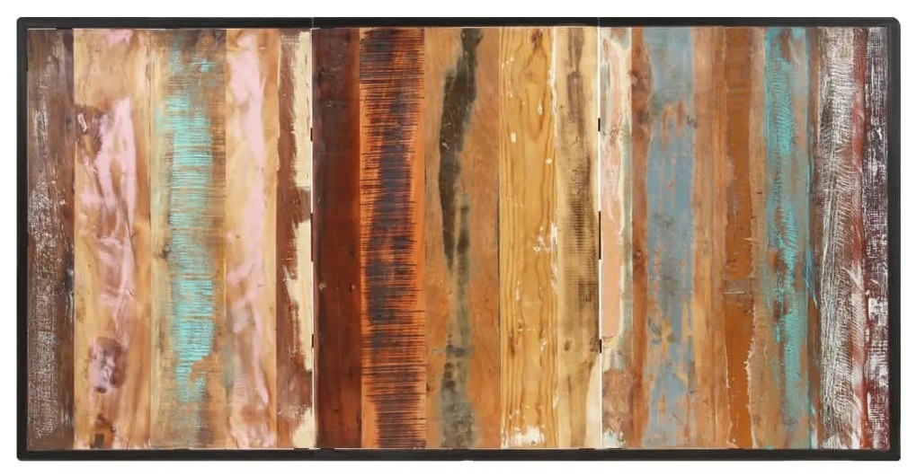Mesa de jantar 160 cm madeira recuperada maciça