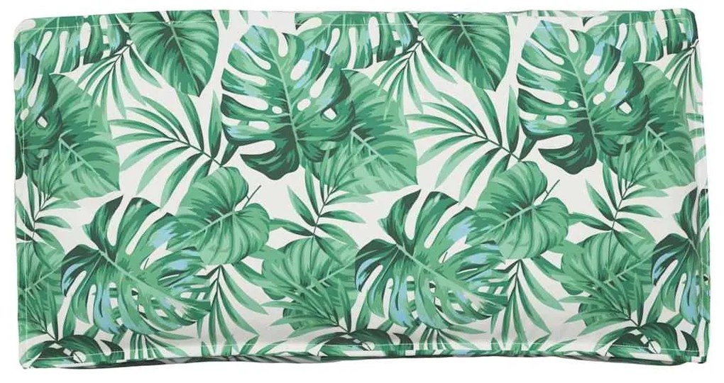 Almofada de pallet para assento e costa, estampa de folhas 120x60x12 c