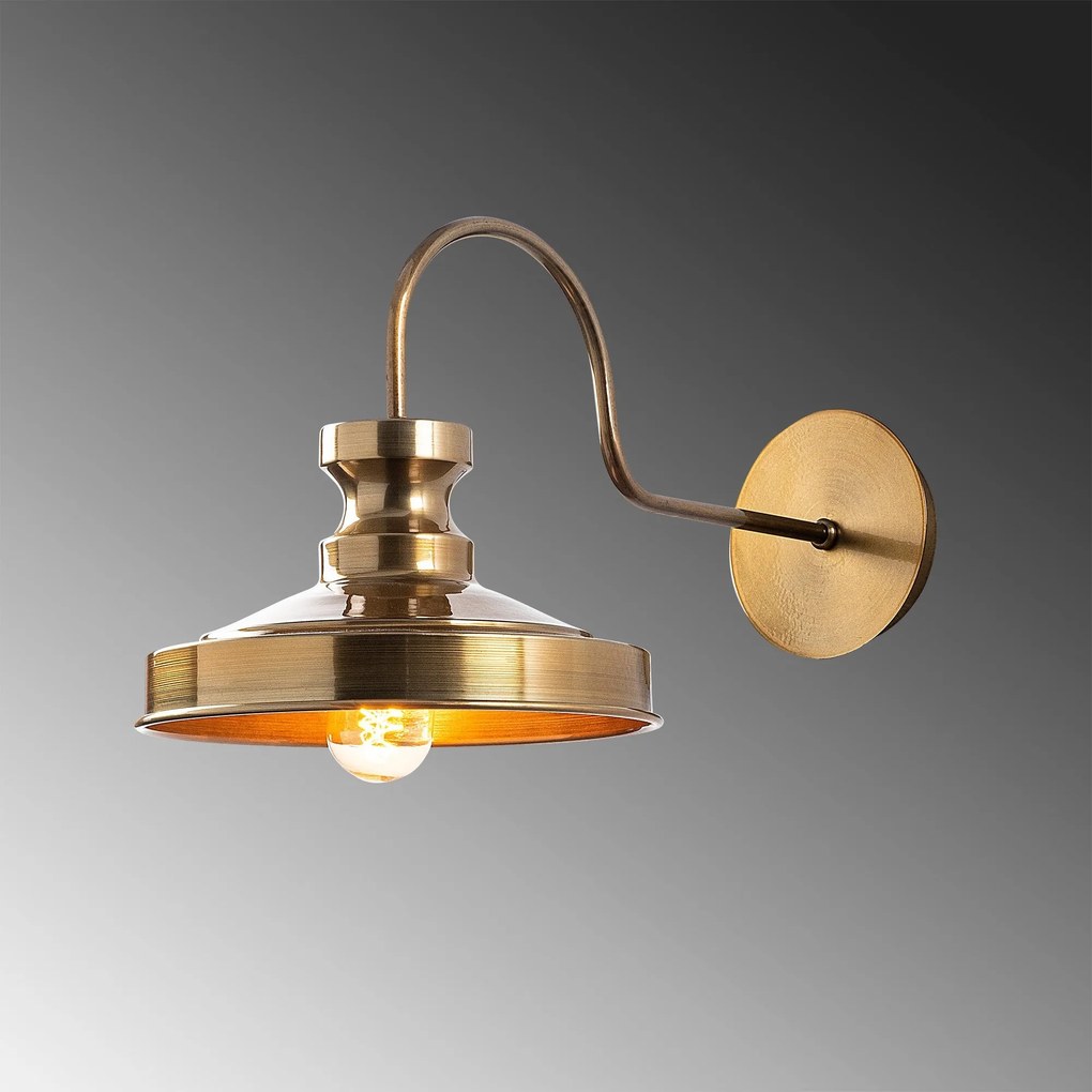 Aplique de Parede Berceste – Dourado – 22 x 42 cm
