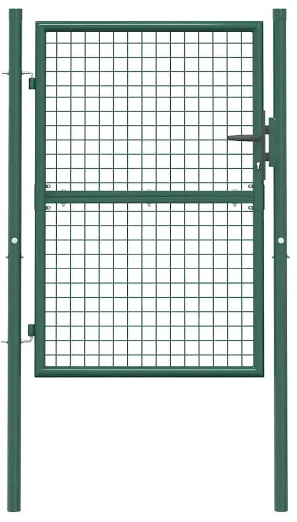 Portão de cerca 100x125 cm aço verde