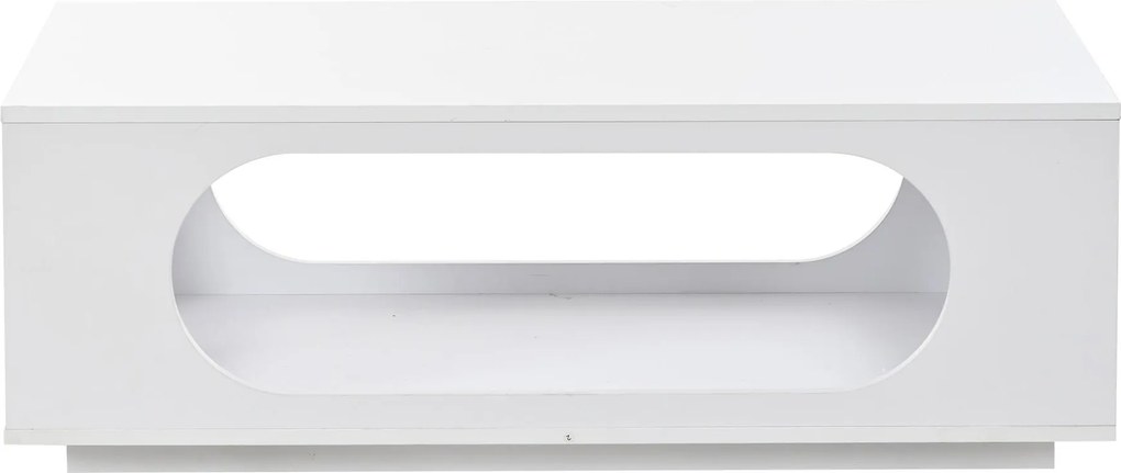 Mesa de centro com iluminação LED, Branco | AOSOM Portugal