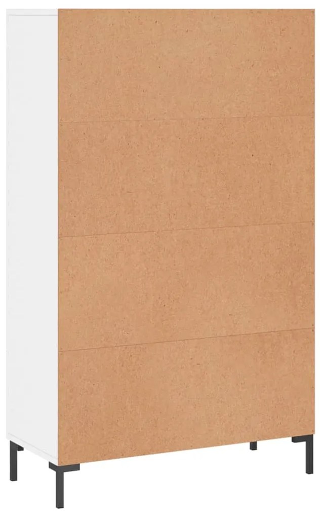 Aparador alto 69,5x31x115 cm derivados madeira branco brilhante