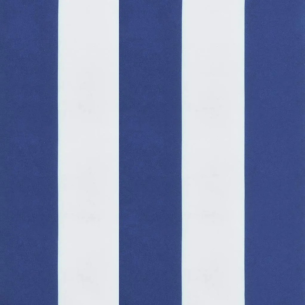 Almofadões p/ banco jardim 2 pcs 100x50x7 cm tecido azul/branco