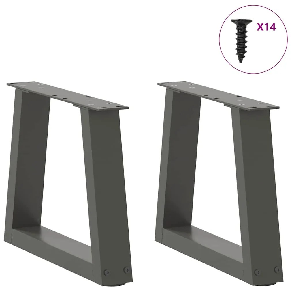 Pés para mesa de centro em V, 2 peças, antracite, 40x(30-31,3) cm, aço