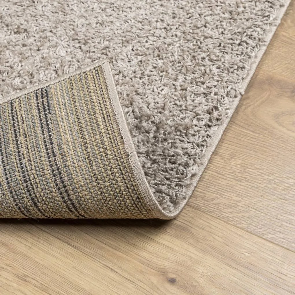 Tapete shaggy de pelo alto PAMPLONA 140x200 cm bege
