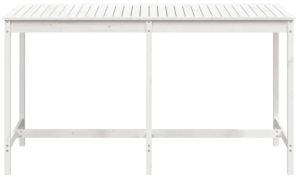 Mesa de jardim 203,5x90x110 cm madeira de pinho maciça branco