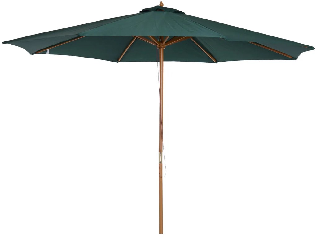 Chapéu de Sol Ø300x250cm Chapéu de Sol com Mastro de Madeira com 8 Has