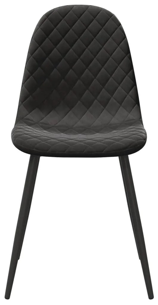 Cadeiras de jantar 6 pcs veludo preto