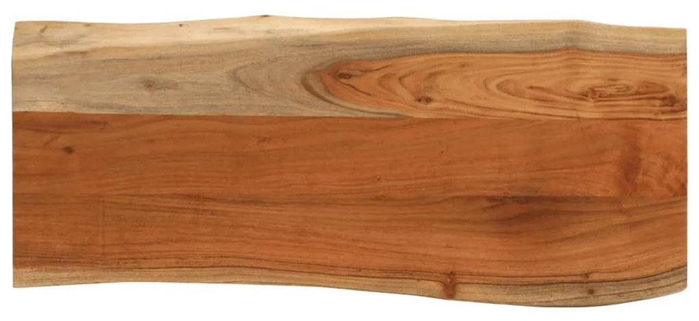 vidaXL Tampo de mesa retangular borda viva 100x40x3,8 cm acácia maciça