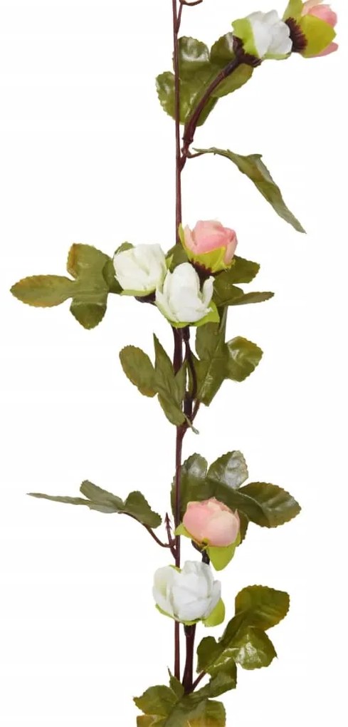 Grinaldas de flores de Natal 6 pcs 215 cm champanhe