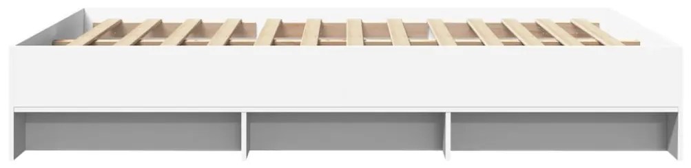 Estrutura de cama 140x200 cm derivados de madeira branco