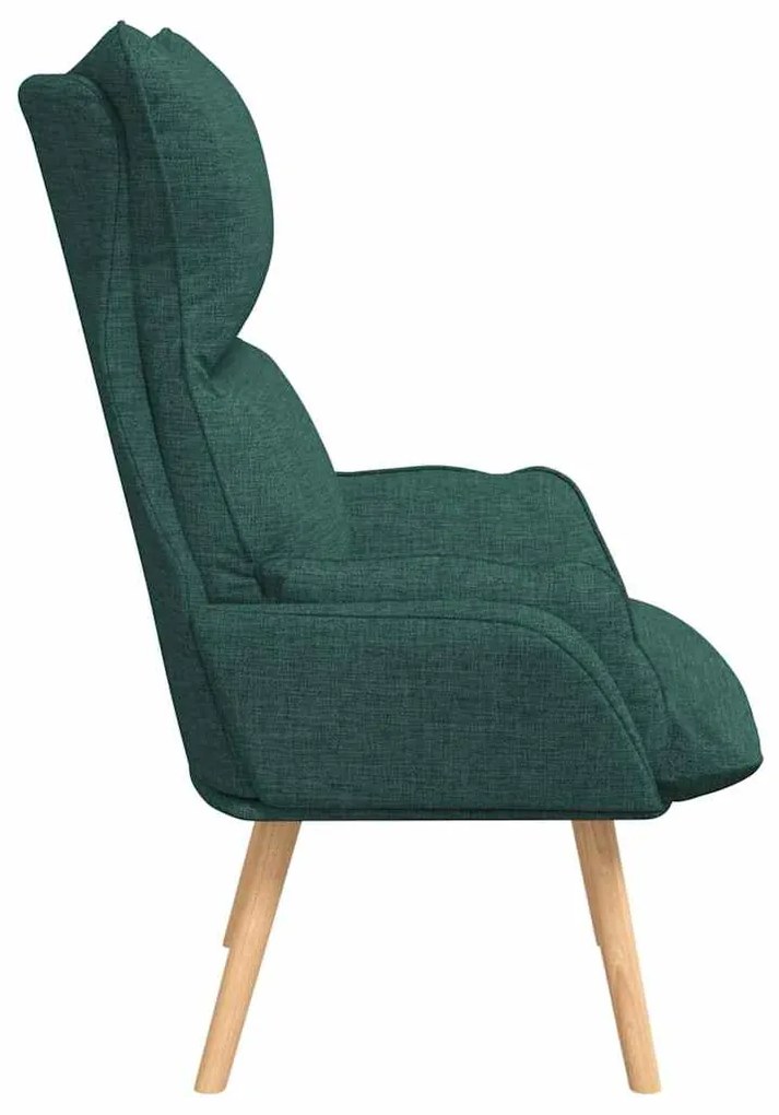 Poltrona Relaxante vidaXL Verde Escuro em Tecido