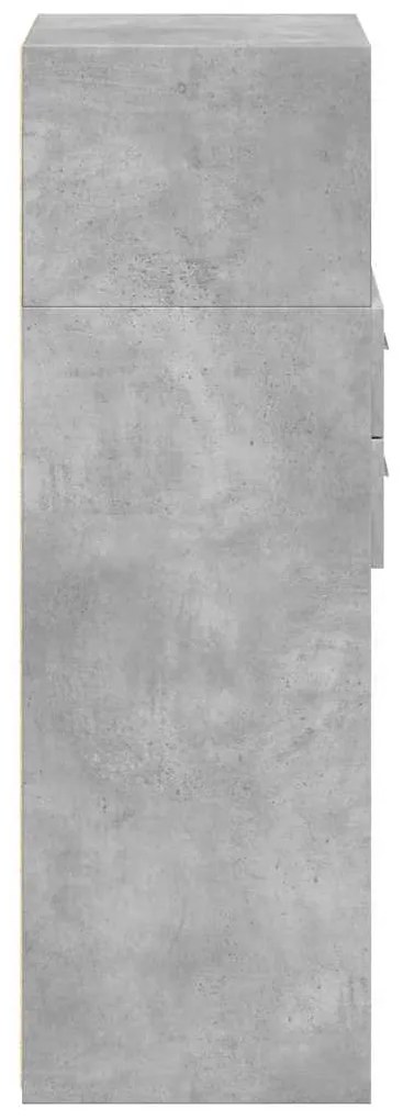 Armário alto 50x42,5x124 cm derivados de madeira cinza cimento