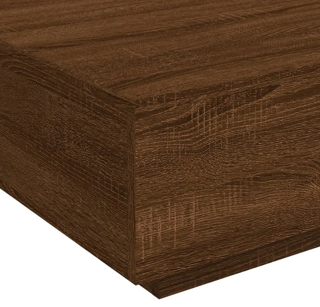 Mesa de centro 80x80x31 cm derivados madeira carvalho castanho