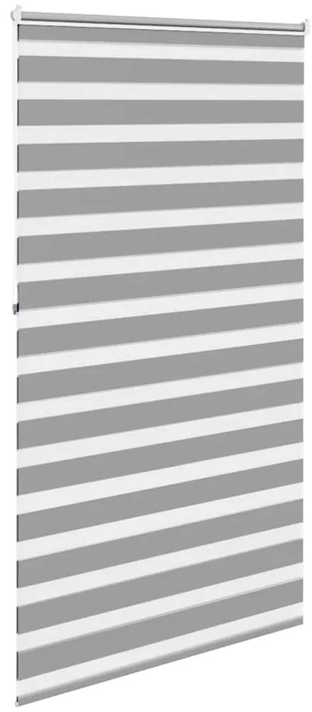 Estore de rolo 120 x 230 cm, linhas de zebra / Cinza