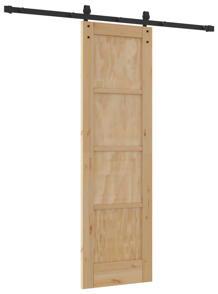 Porta Deslizante vidaXL com Conjunto de Ferragens 61x198.5 cm Madeira