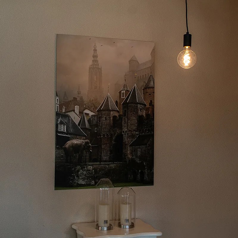 Candeeiro suspenso inteligente preto com WiFi G95 - Facil