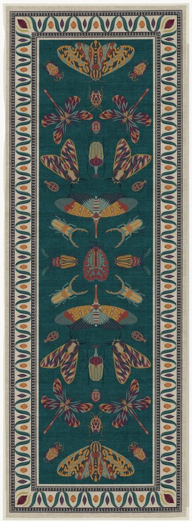 Passadeira lavável de pelo curto Flutterby by Iris Apfel