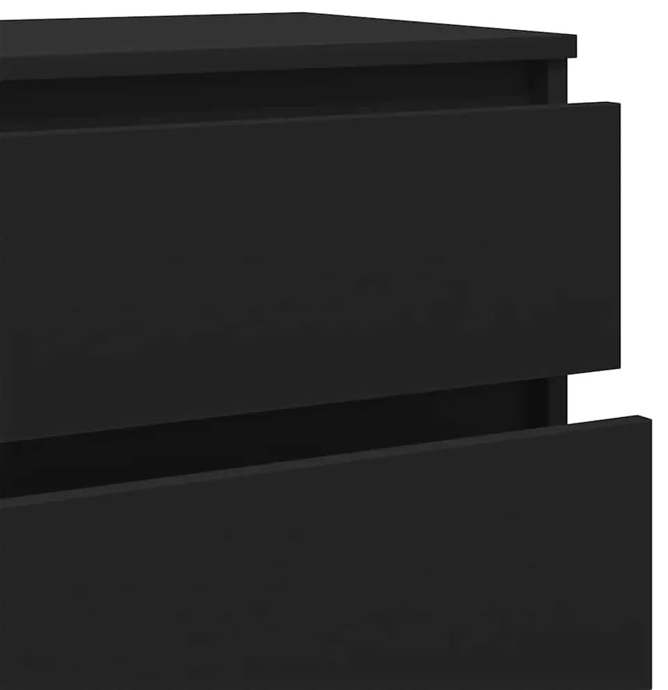Armário de gavetas 60x36x103 cm derivados de madeira preto