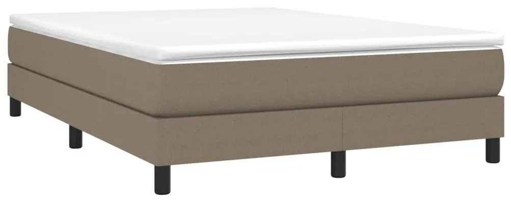 Cama sem colchão 140x190 cm tecido castanho-acinzentado