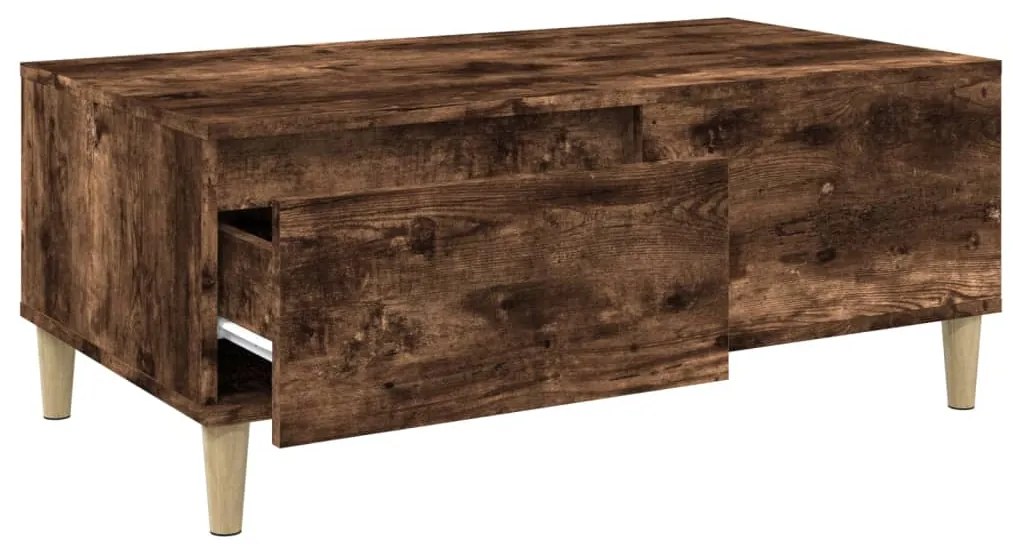 Mesa de centro 90x50x36,5 cm derivados madeira carvalho fumado