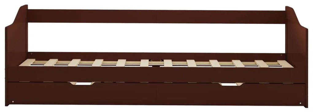 Estrutura sofá-cama de puxar 90x200 cm madeira pinho castanho