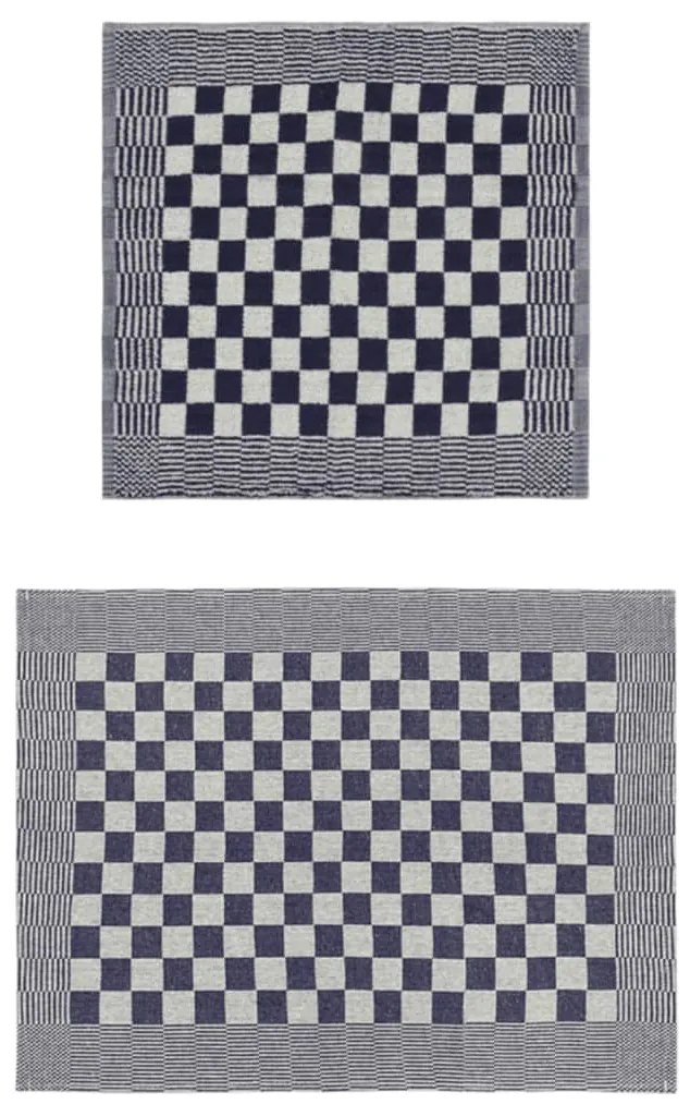 Conjunto de panos de cozinha 10 pcs algodão azul e branco