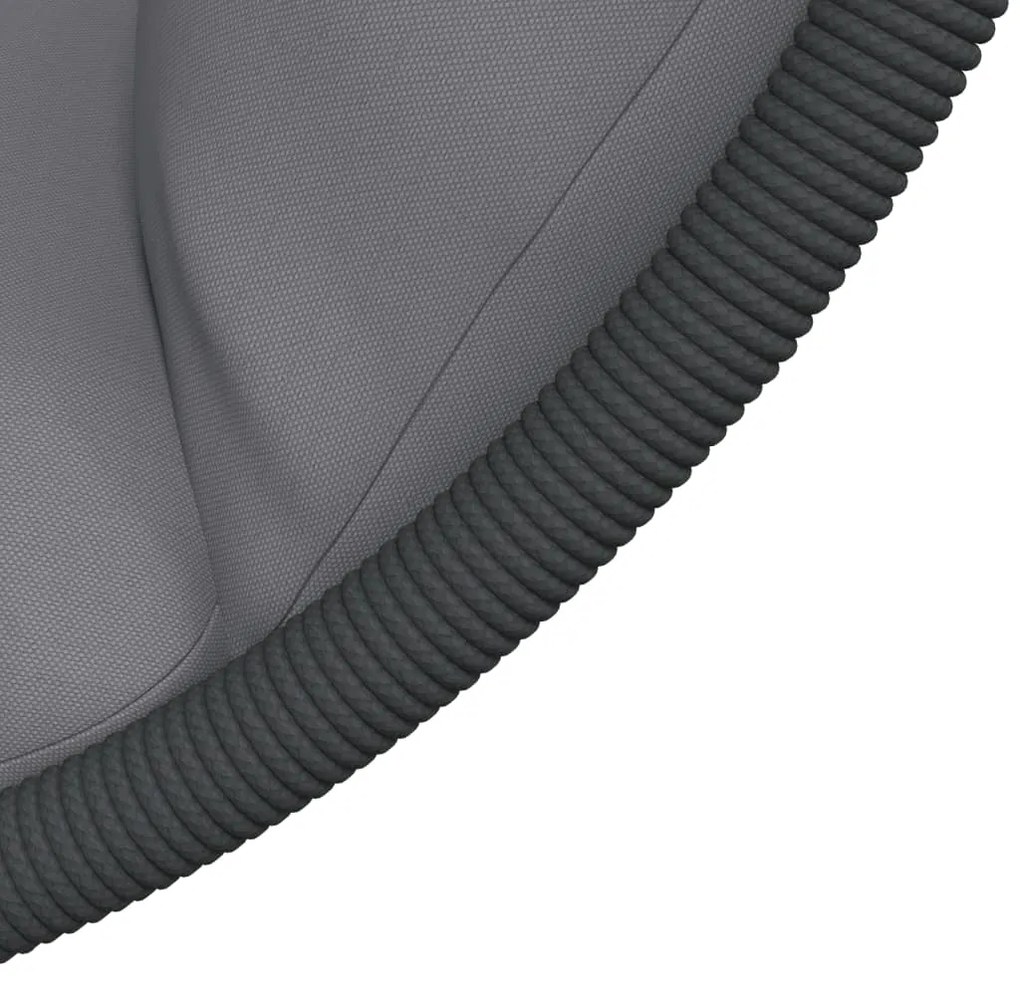 Cadeira em forma de ovo suspensa c/ suporte vime/aço cinzento
