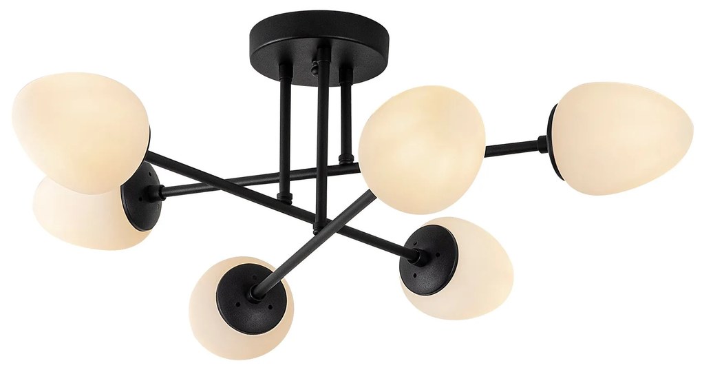 Candeeiro Camflo – Preto e Creme – 81 x 81 cm